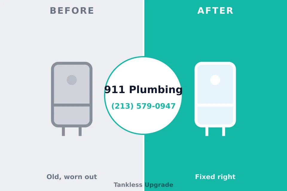 Before and after: plumbing company Columbus, WI